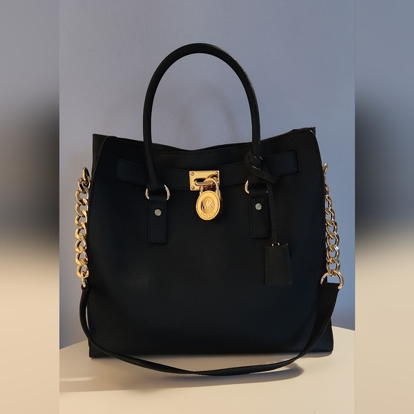 Large Michael Kors Navy Blue Leather Bag - Picture 1 of 3